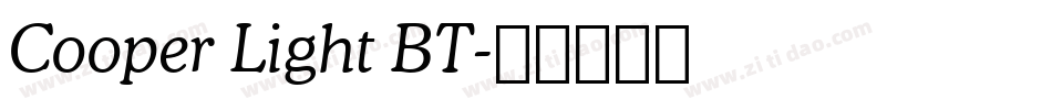 Cooper Light BT字体转换